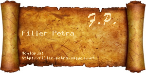Filler Petra névjegykártya